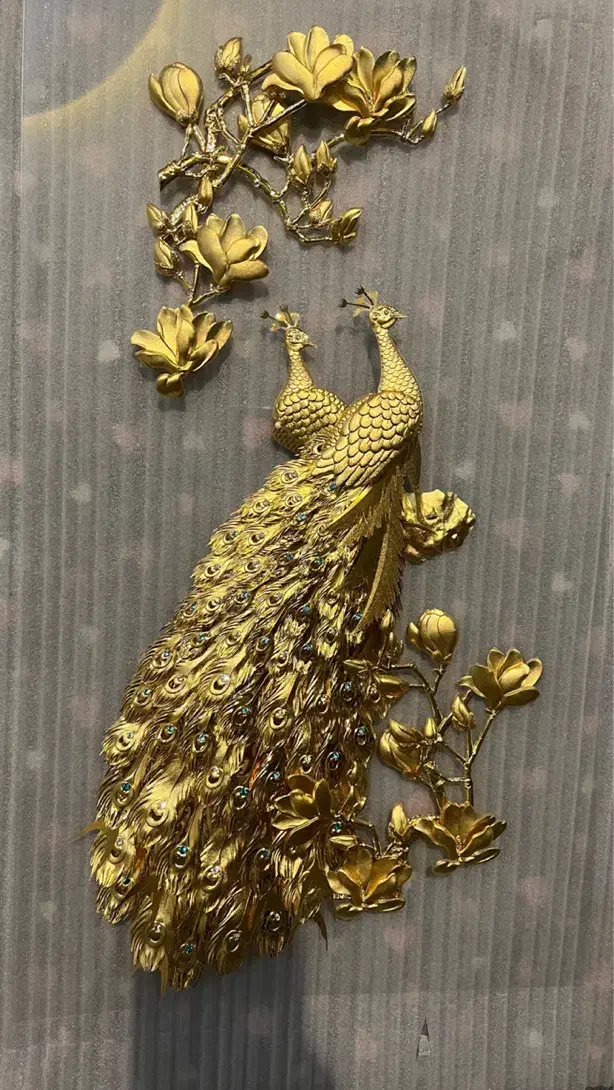 تابلو ورق طلا۲۴عیار مدل ۲طاووس اورجنال خام وارداتی|تابلو، نقاشی، عکس|تهران, بازار|دیوار