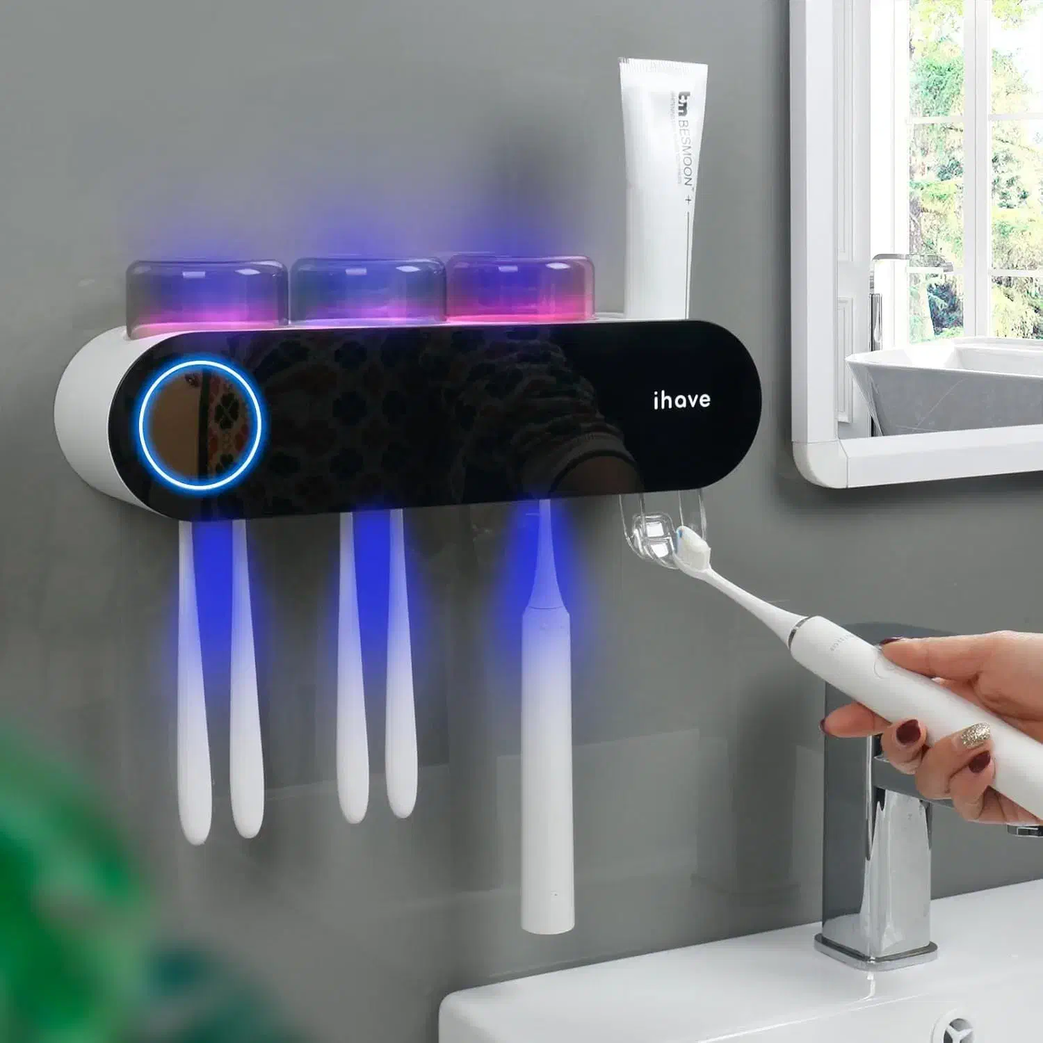 جا مسواکی هوشمند ecoco استریل کننده|لوازم سرویس بهداشتی|سلماس, |دیوار