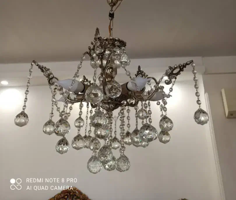 لوستر برنزی ، ۵ شاخه|لوستر و چراغ آویز|بندرعباس, |دیوار