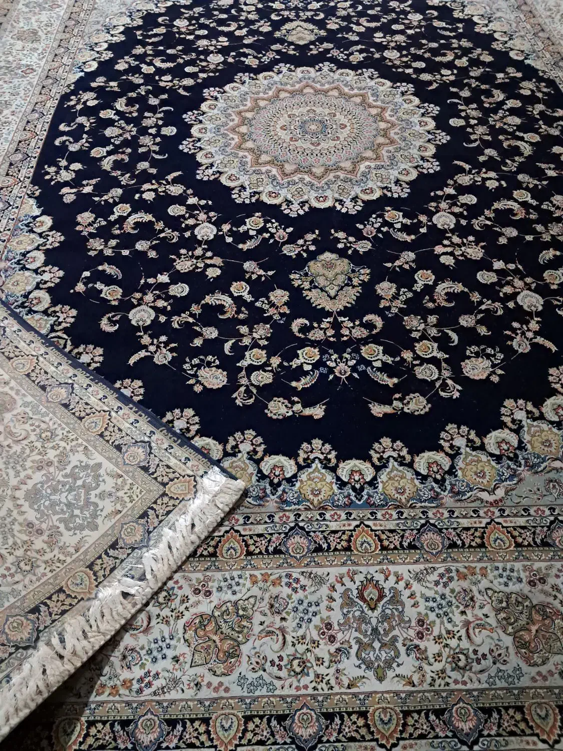یدونه۱۲ یدونه۴ سورمه ای ۱۲۰۰شانه۳۶۰۰تراکم ست هم|فرش|تهران, فلاح|دیوار