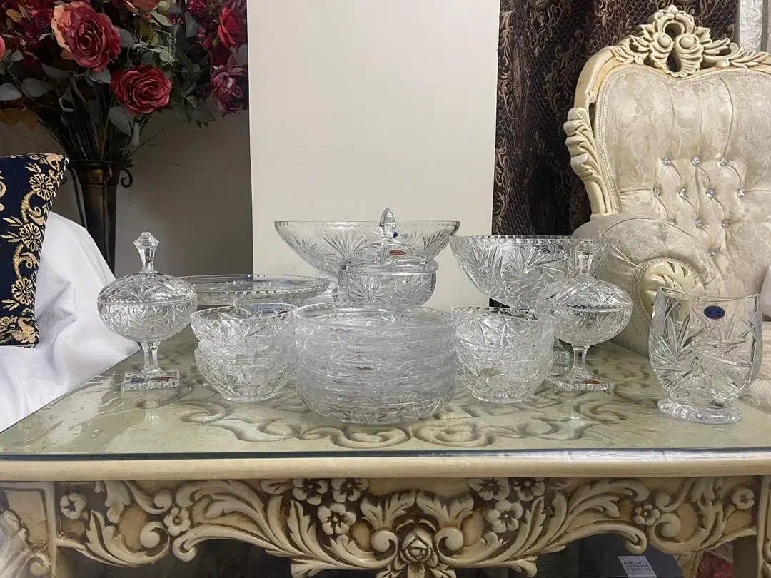 ست کریستال ۲۵ پارچه چک اصلی|صنایع دستی و سایر لوازم تزئینی|تهران, هفت چنار|دیوار