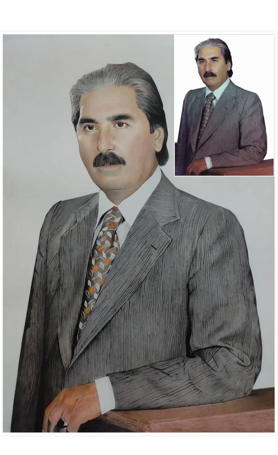طراحی چهره سیاه قلم و مدادرنگی|تابلو، نقاشی، عکس|مرودشت, ابوذر جنوبی|دیوار