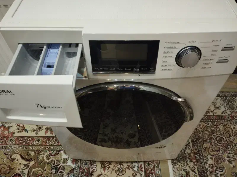 لباسشویی ۷ کیلویی کورال سفید مدلWF-1272WT|ماشین لباسشویی و خشک‌کن لباس|مشهد, رضاشهر|دیوار