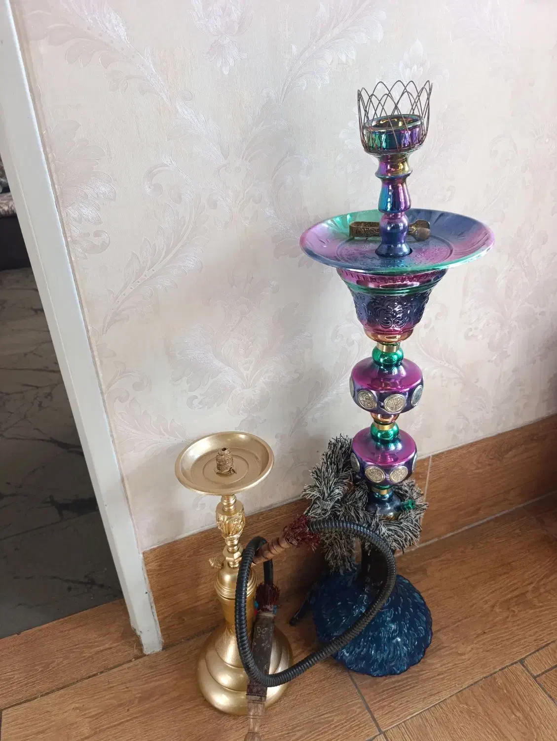 قلیان هولوگرامی و طلایی|کلکسیون و سرگرمی|شیراز, محراب|دیوار