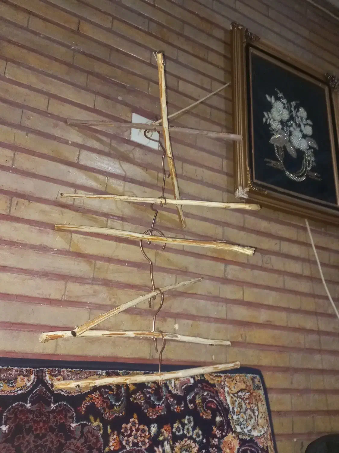 کاردستی چوب لباسی دست ساز|بندرخت و رختآویز|قزوین, |دیوار