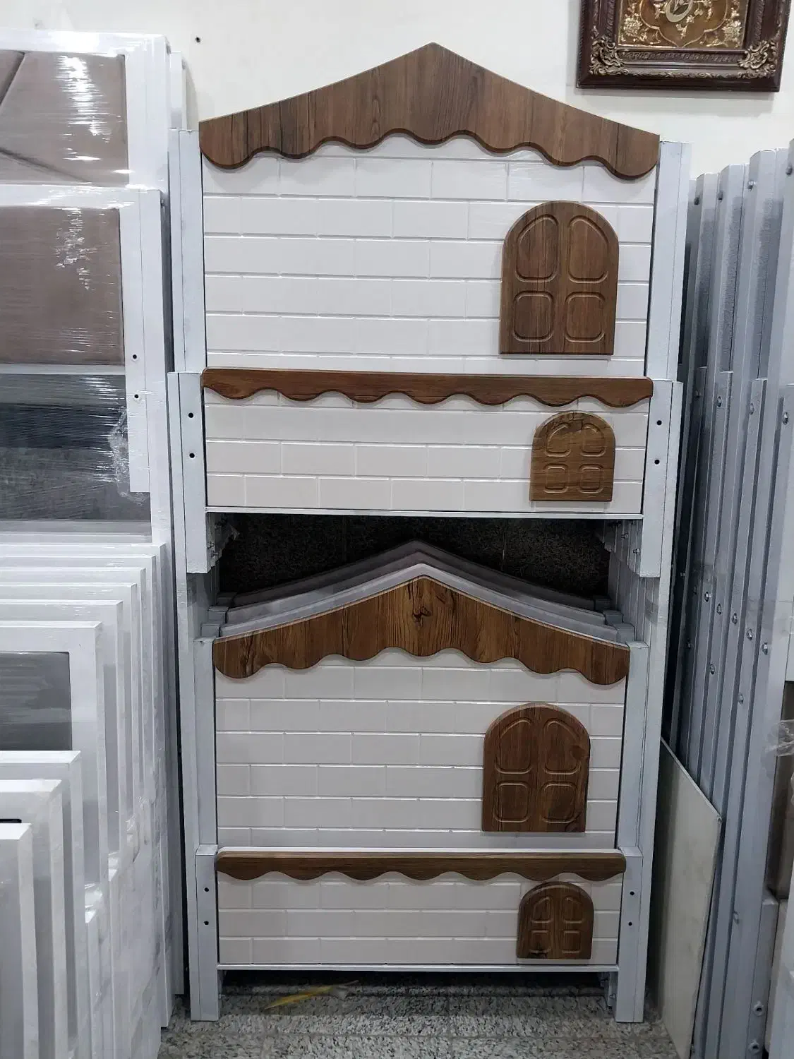 تخت دوطبقه فلزی مدل کلبه|تخت و سرویس خواب|تربت‌حیدریه, کاشانی|دیوار