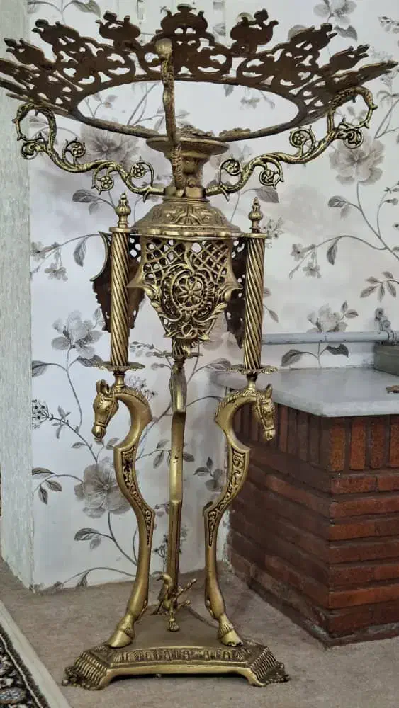 کنار سالنی ظرف میوه آلیاژ با روکش برنز|ظروف سرو و پذیرایی|چالوس, |دیوار