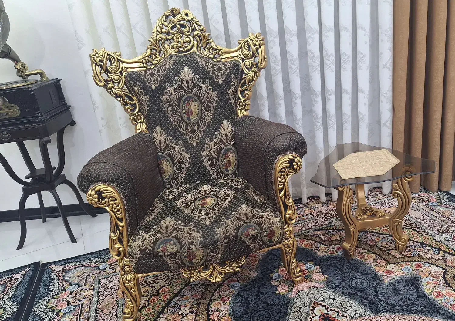 مبلمان ۷ نفره سلطنتی پارچه ترک اصل|مبلمان خانگی و میز عسلی|پردیس, فاز ۸|دیوار
