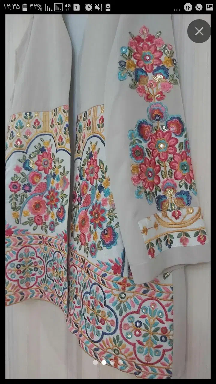 مانتو شیک مجلسی سوزندوزی نونو|لباس|ارومیه, |دیوار