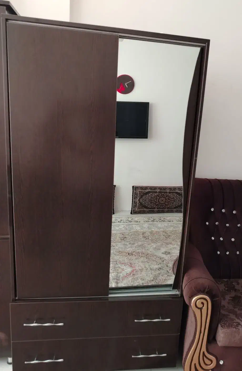 کمد لباس وآینه دراور|جاکفشی، کمد، دراور|کاشمر, |دیوار