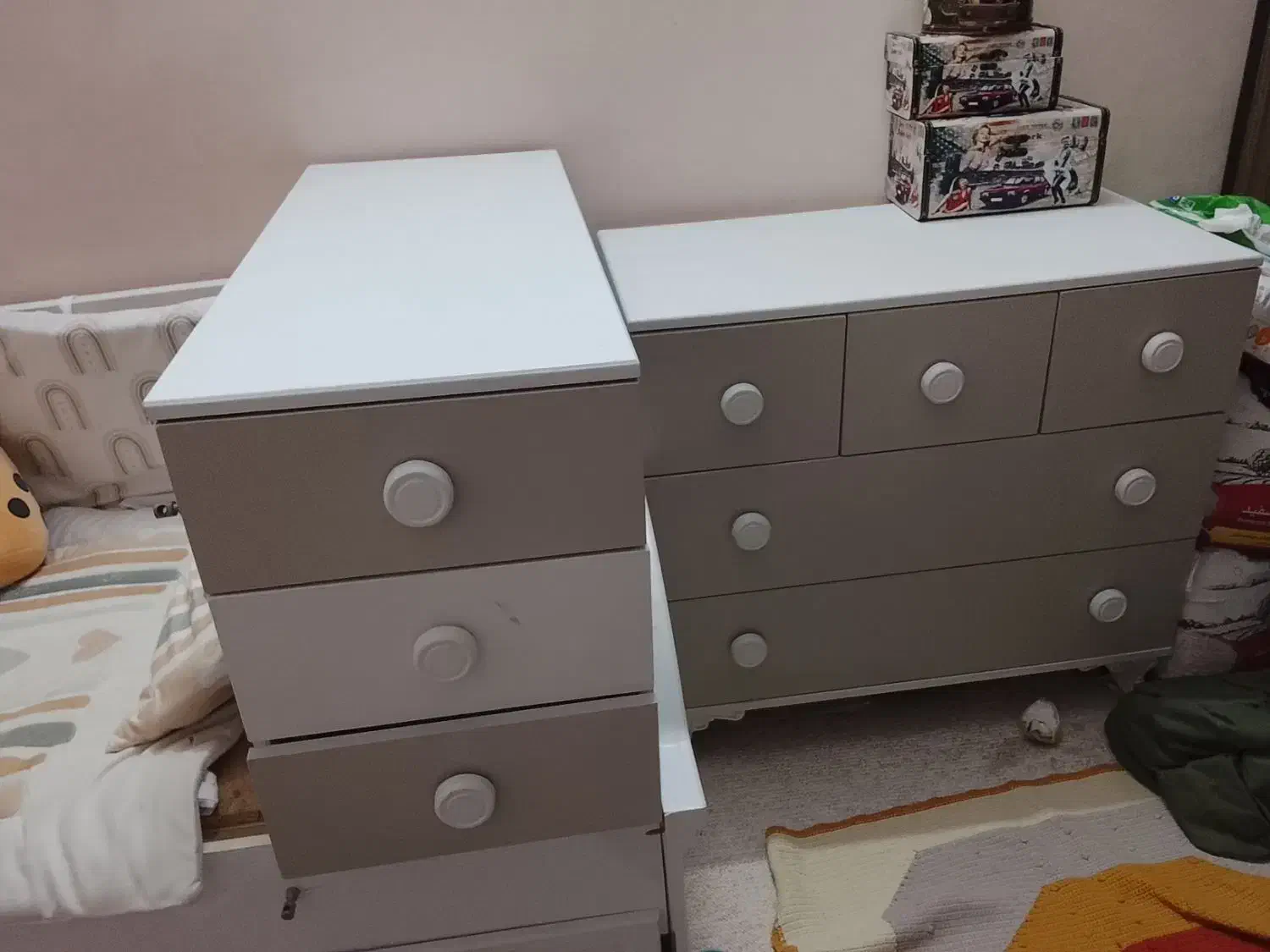 تختخواب کودک با کمد و شلف|اسباب و اثاث بچه|بندر گناوه, |دیوار