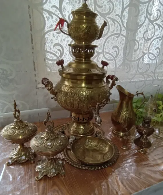 ست سماوربرنجی قدمت دار|صنایع دستی و سایر لوازم تزئینی|تهران, پارک شهر|دیوار