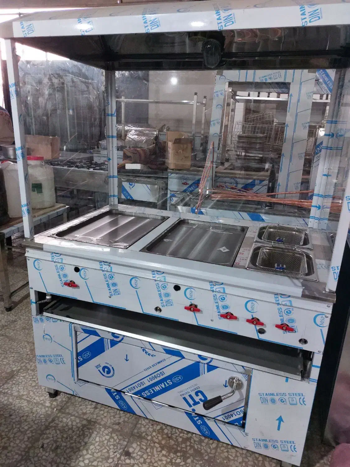 اقلام استیل جوجه گردان و فرساندوچ میزکار سینک|فروشگاه و مغازه|قزوین, |دیوار