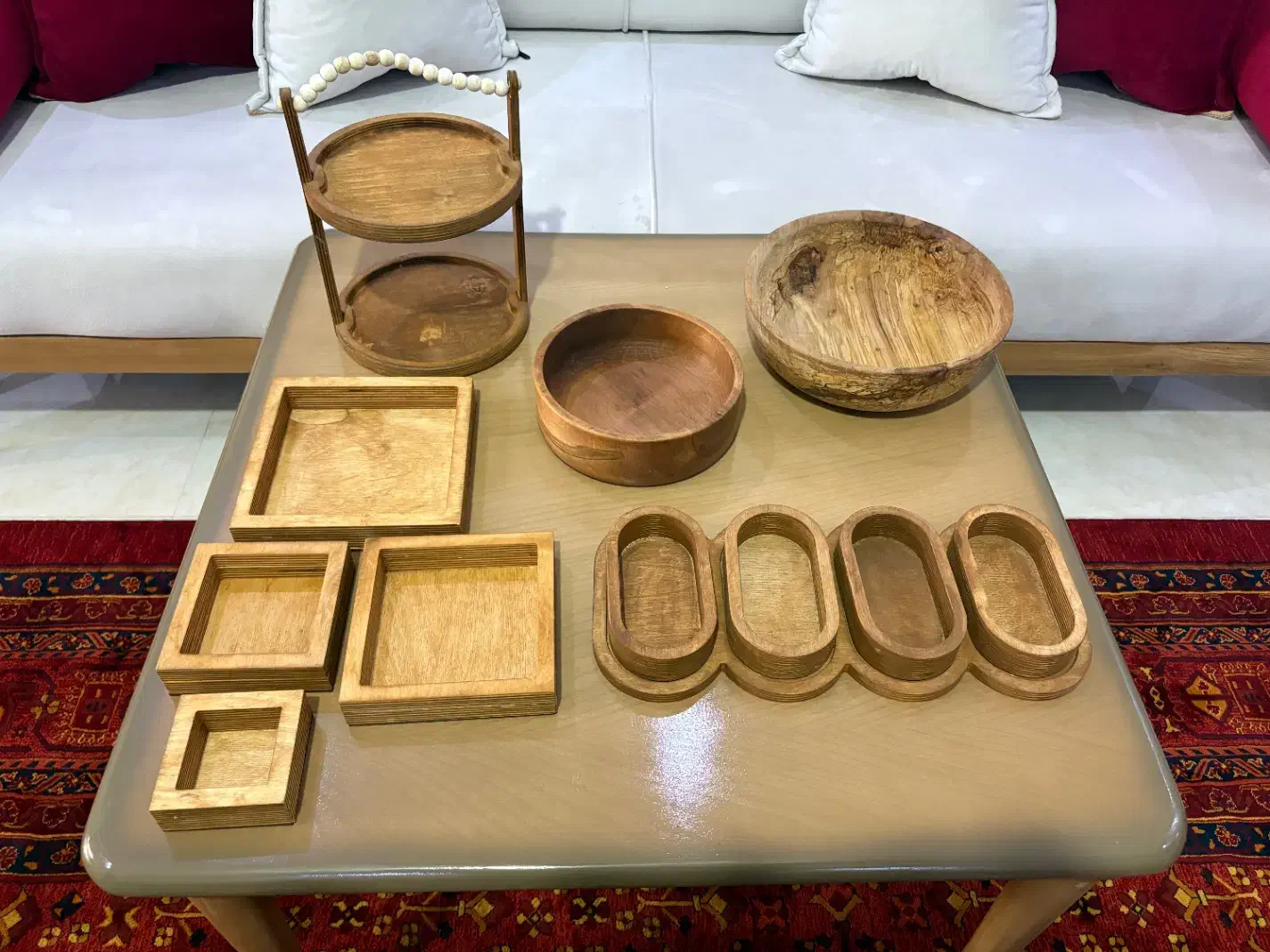 سرویس چوبی قابل شست و‌شو|ظروف سرو و پذیرایی|گلستان (تهران), |دیوار