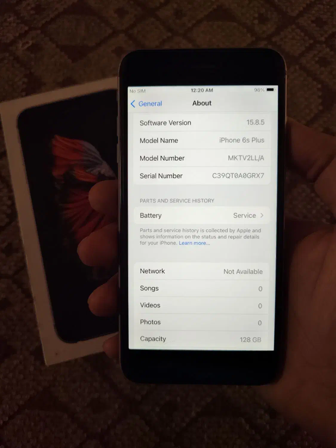 آیفون 6s plus حافظه 128 گیگ پلمپ تمیز|موبایل|دزفول, |دیوار
