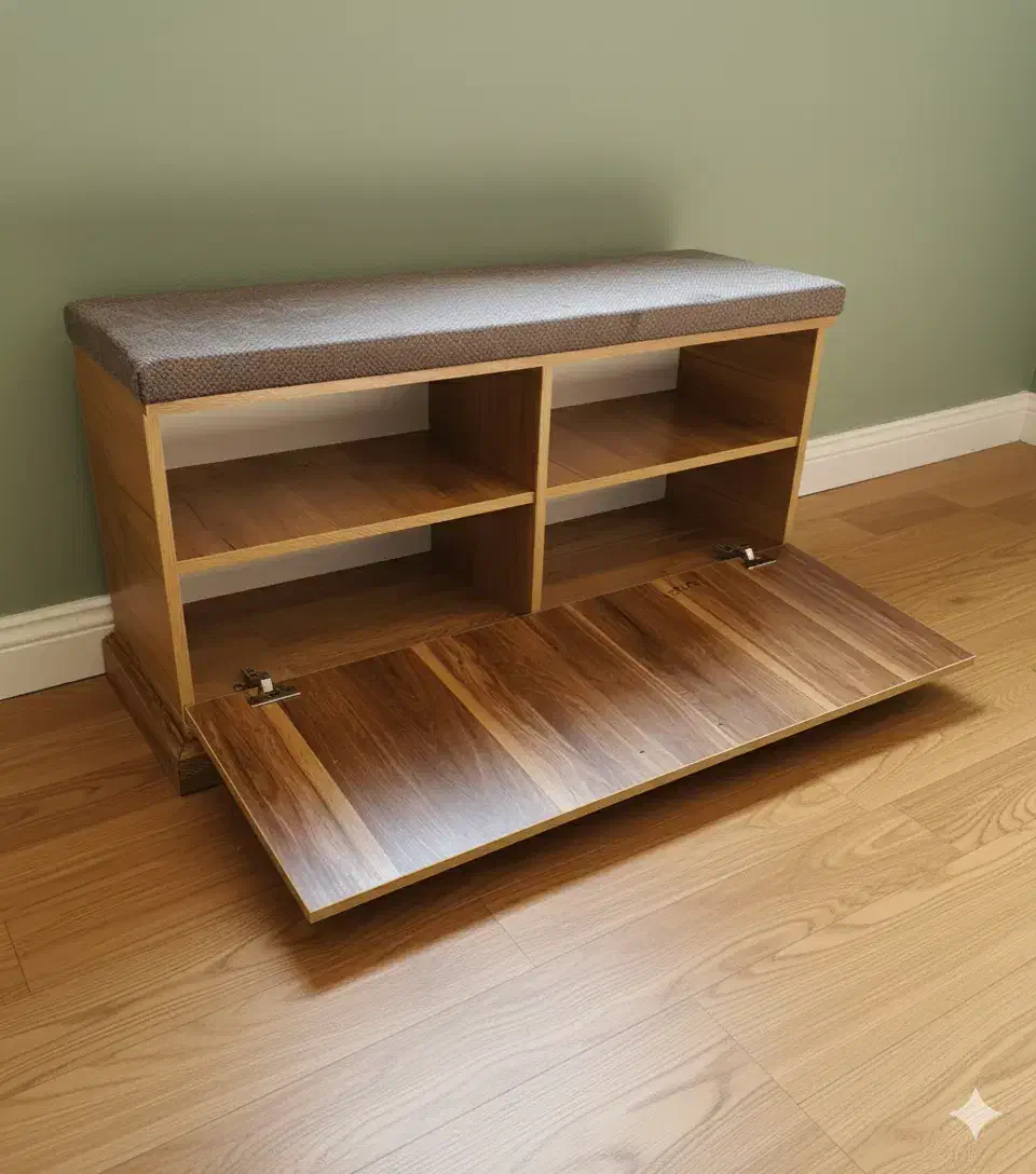 جا کفشی نشیمن دار|جاکفشی، کمد، دراور|هشتگرد, هشتگرد قدیم|دیوار