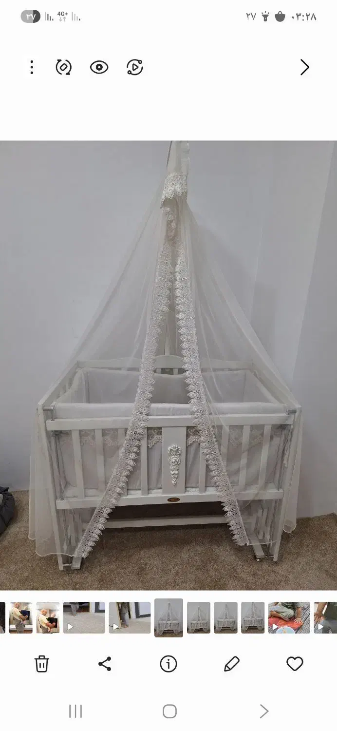 تخت وگهواره کنار تخت مادر|تخت و صندلی بچه|صفادشت, |دیوار