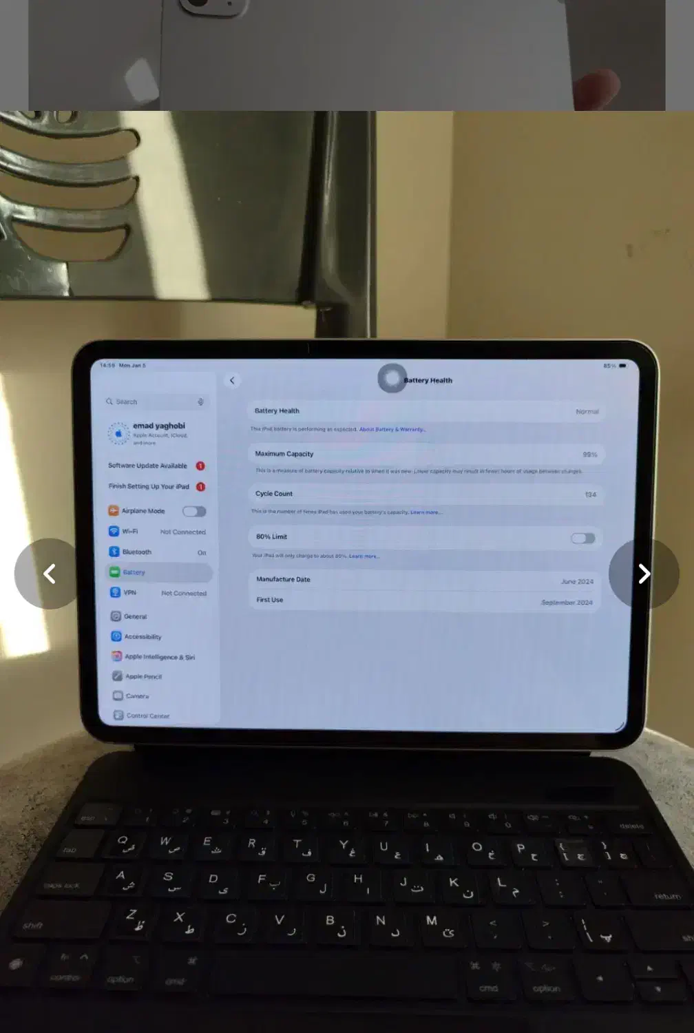 iPad m4 pro 2024 256gig|تبلت|مشهد, دانشجو|دیوار