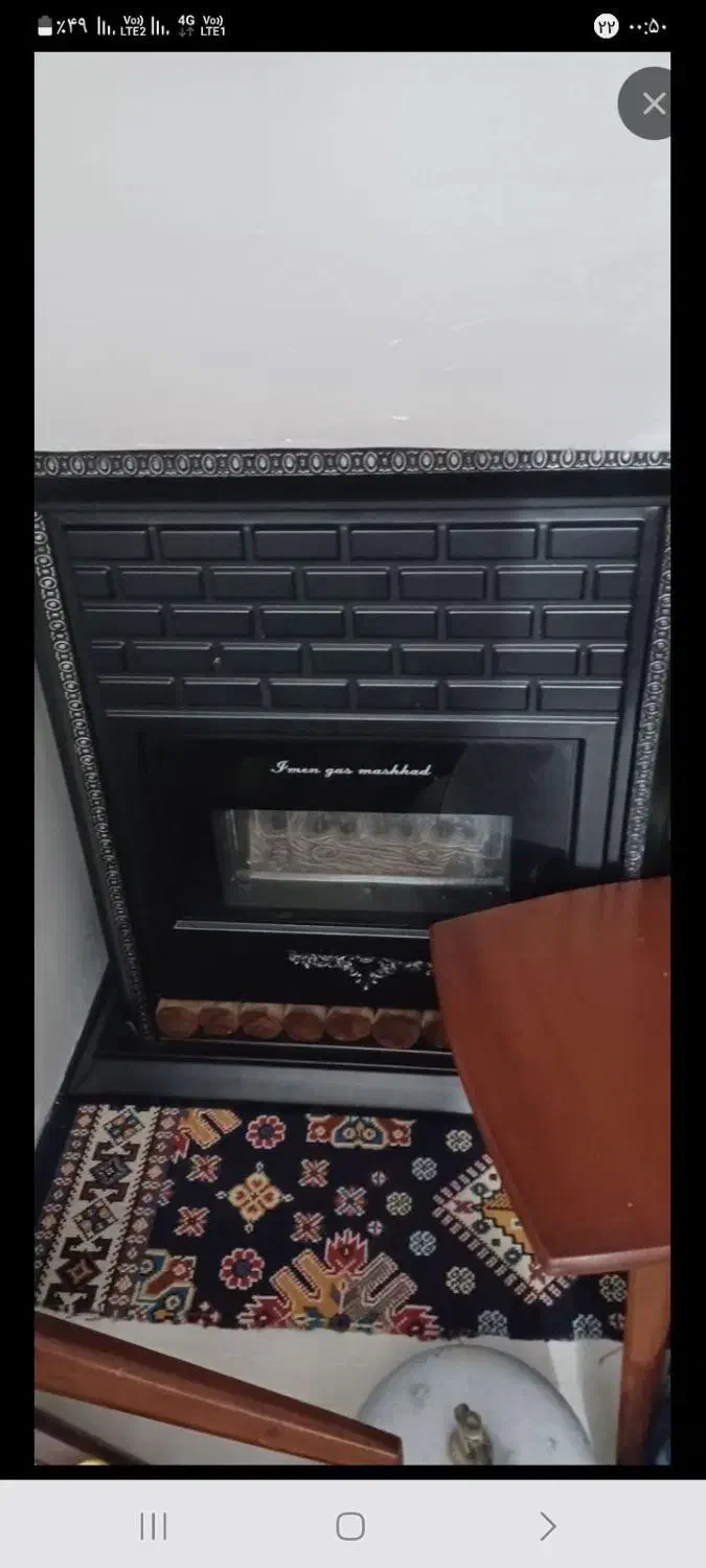 بخاری طرح شومینه|بخاری، هیتر، شومینه|آزادشهر, |دیوار