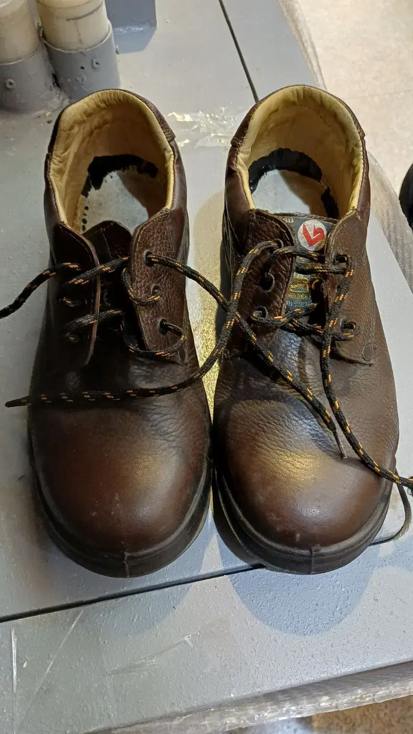 کفش ایمنی کار پوتین درحدنو سایز ۴۲ چرم اصل ، طبیعی|کیف، کفش، کمربند|بروجرد, |دیوار