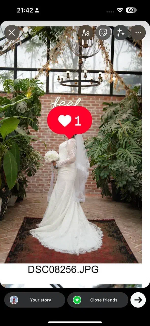 لباس عروس تمام دانتل فرانسوی سایز ۴۰-۴۴|لباس|پاکدشت, پاکدشت (مامازند)|دیوار