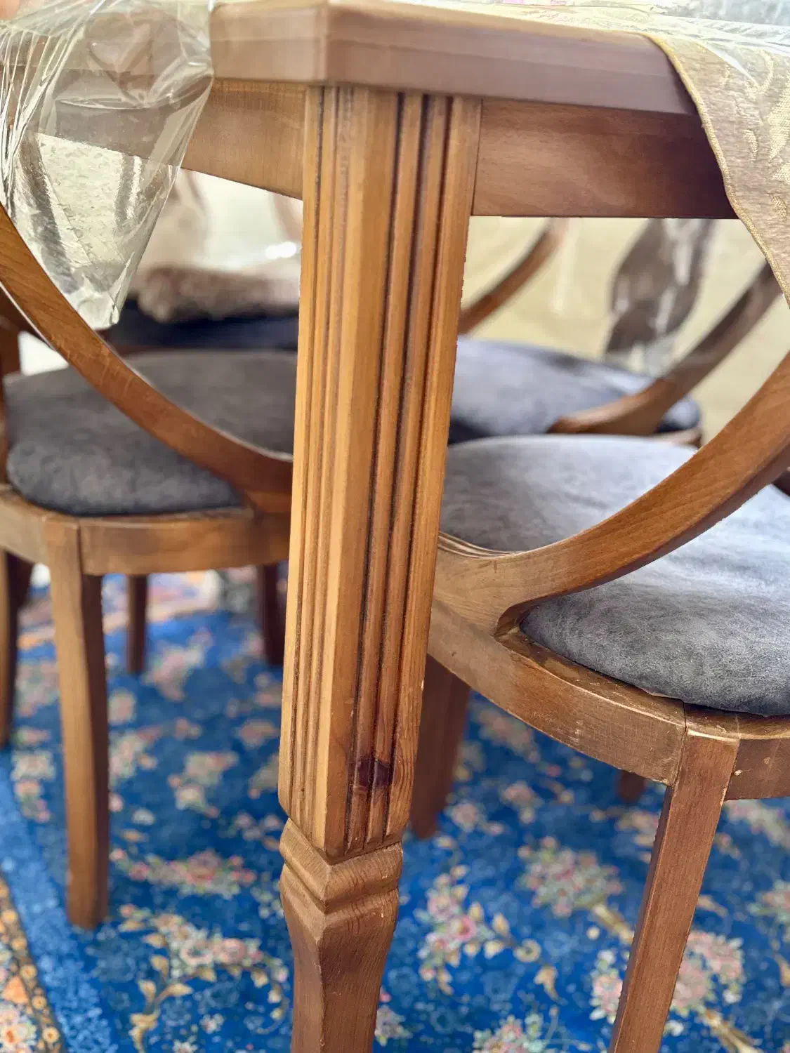 میز ناهار خوری شیک ۴ نفره چوبی با طراحی خاص|میز و صندلی غذاخوری|تنکابن, |دیوار