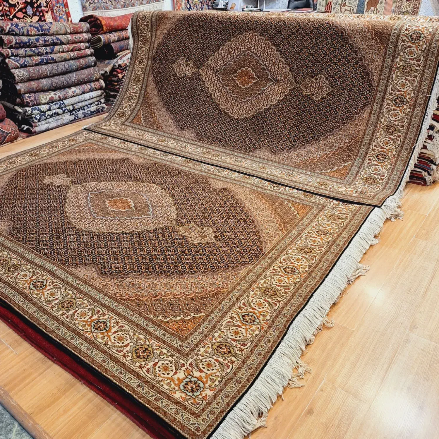 جفت ۶متری دستباف تبریز نقشه ماهی|فرش|تهران, اکباتان|دیوار