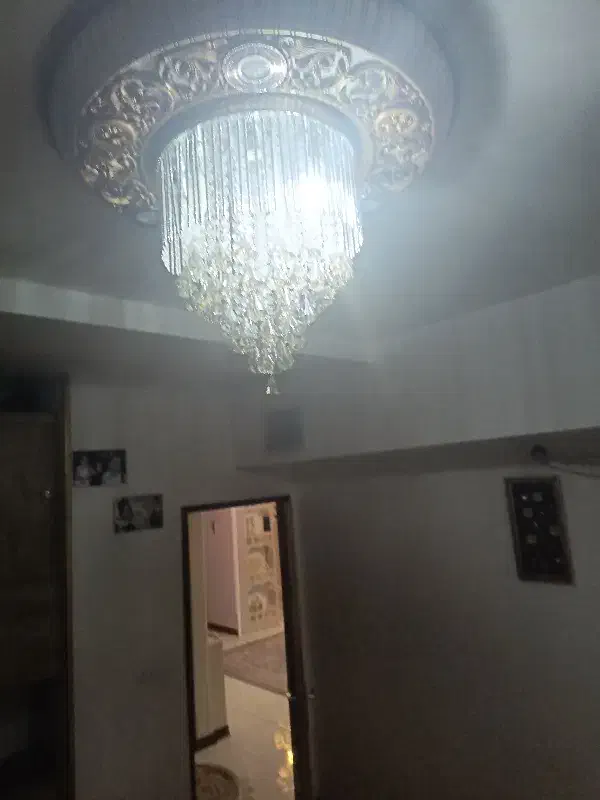 لوستر کنترلی مدل کریستالی|لوستر و چراغ آویز|گلستان (تهران), |دیوار
