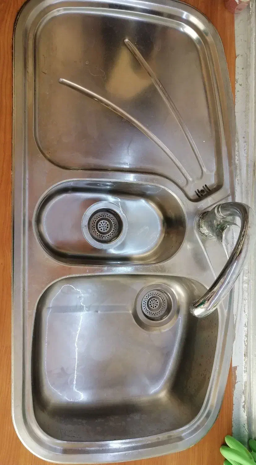 سینک ظرفشویی همراه با شیرو اتصالات|مصالح و تجهیزات ساختمان|تهران, والفجر (افسریه)|دیوار