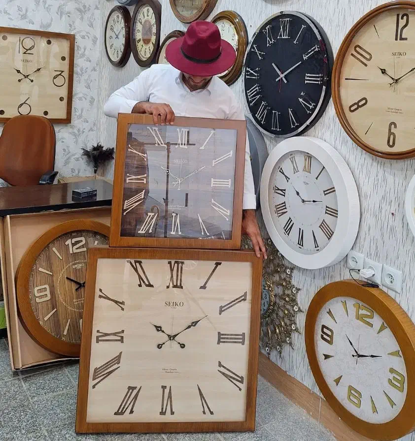«ساعت دیواری چوبی مربع و مستطیل،اقساطی بدون سود|ساعت دیواری و تزئینی|بروجرد, |دیوار