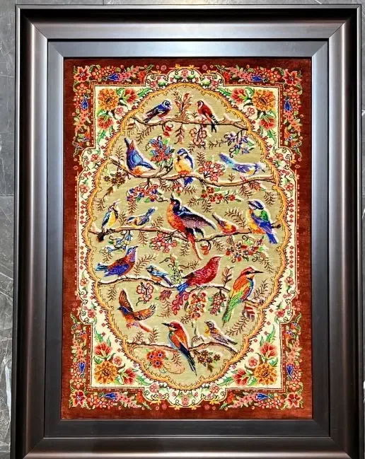 فرش دستباف ابریشم قم|فرش|شیراز, خلیلی|دیوار