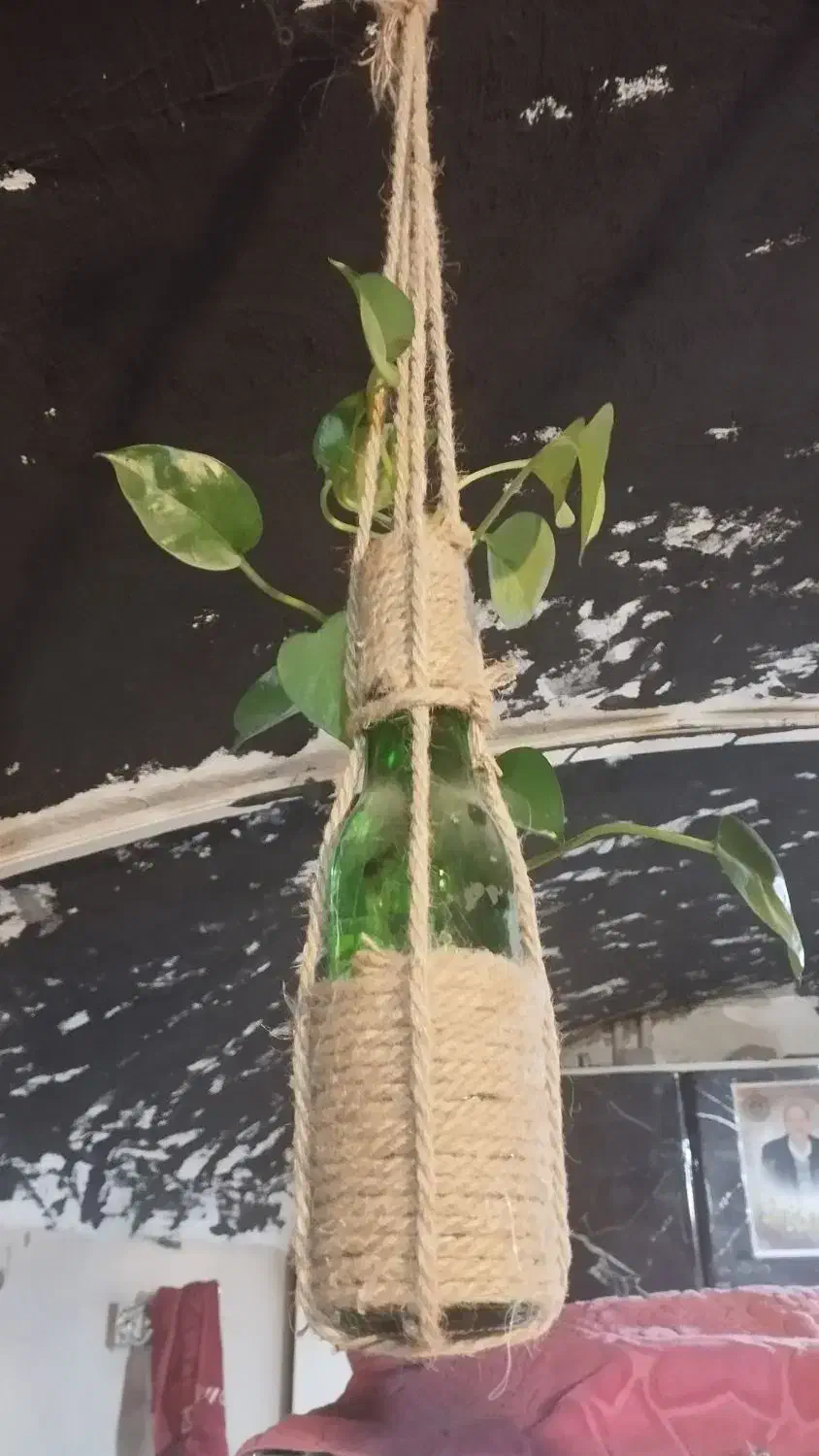 گلدان اویزی تزئینی وشیشه ای|صنایع دستی و سایر لوازم تزئینی|تفت, |دیوار