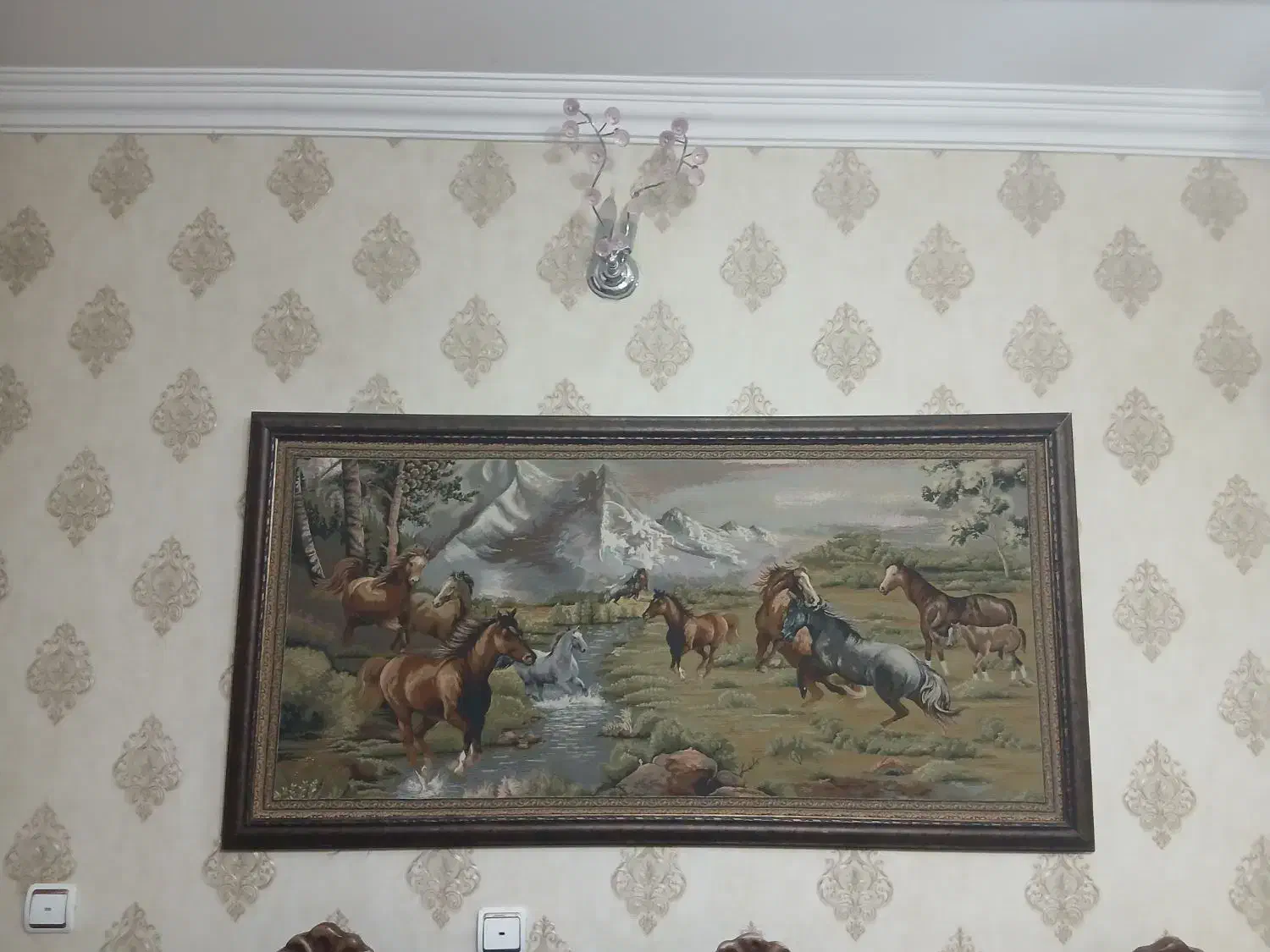 فروش دو عدد تابلو متری یزدی|تابلو فرش|کرمان, |دیوار