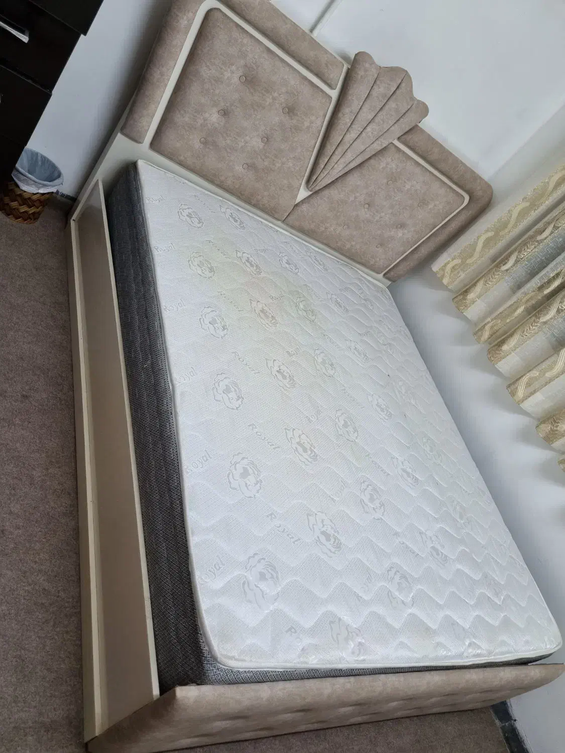 تخت دو نفره با تشک|تخت و سرویس خواب|علیآباد کتول, |دیوار