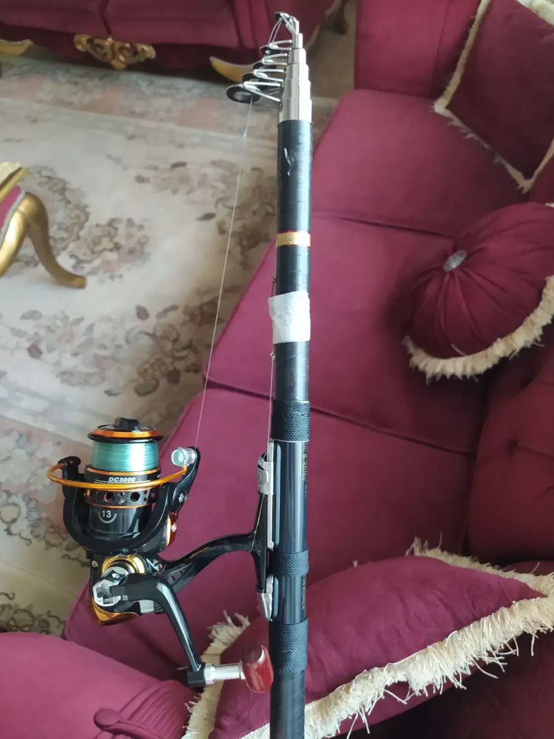 چوب پارتنر۲/۷۰ فایبر قرمزوچرخ ۳۰۰۰|ماهیگیری|صومعهسرا, |دیوار