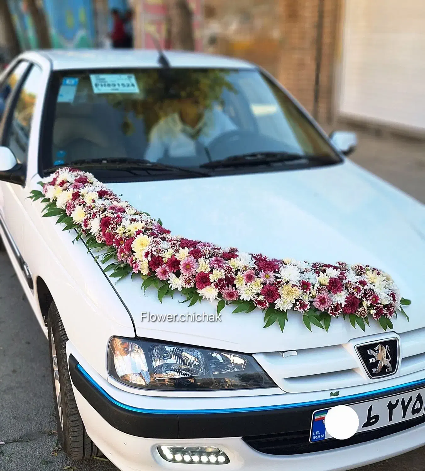 ماشین عروس و خدمات گل آرایی|گل مصنوعی|بهار, |دیوار