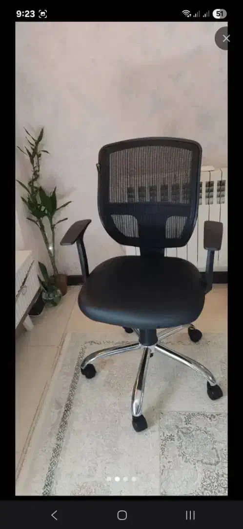 صندلی پشت توری جک دار پایه فلزی|صندلی و نیمکت|قم, زنبیل آباد|دیوار