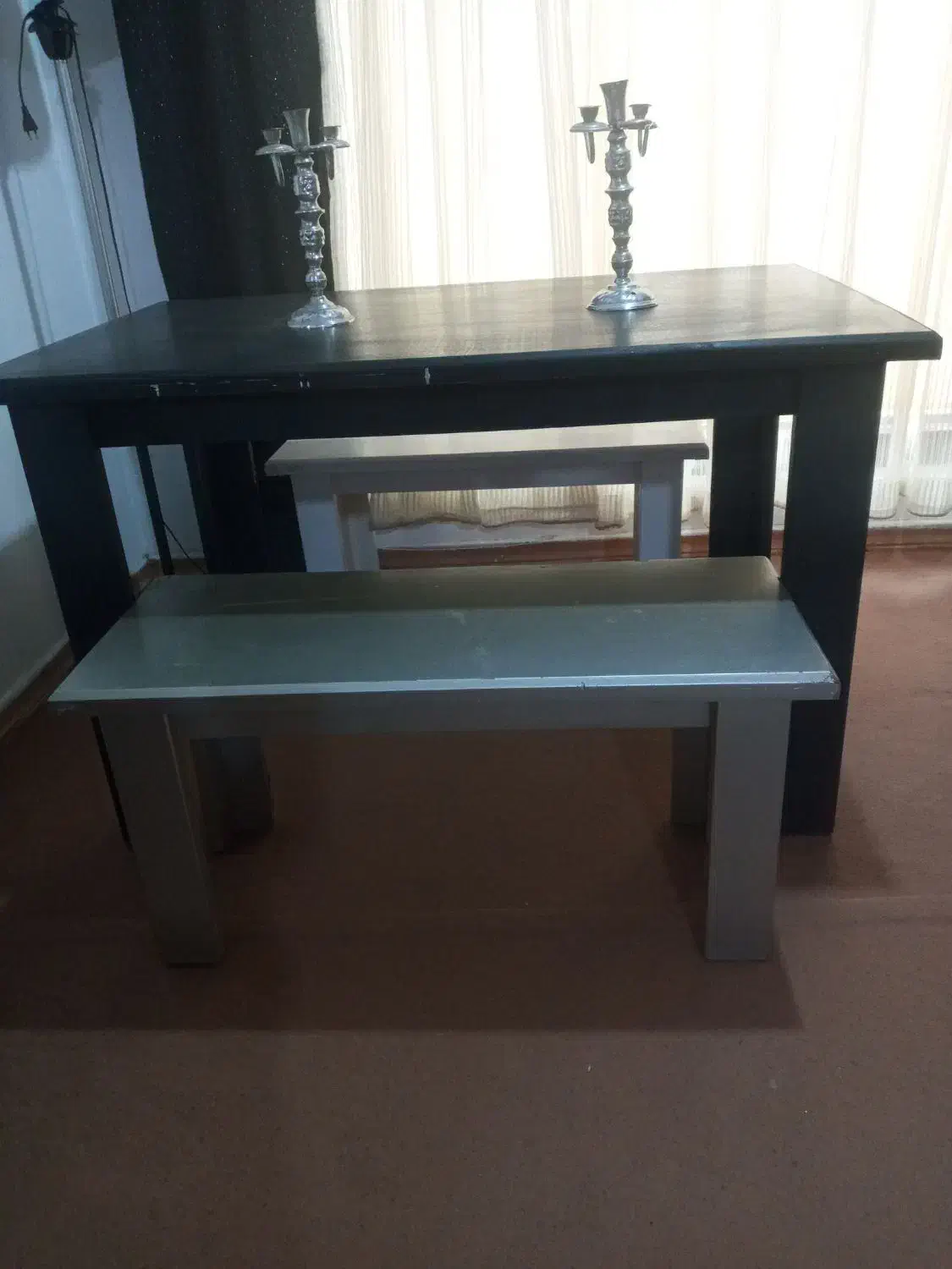 میزنهارخوری باصندلی های نیمکتی|میز و صندلی غذاخوری|آمل, |دیوار