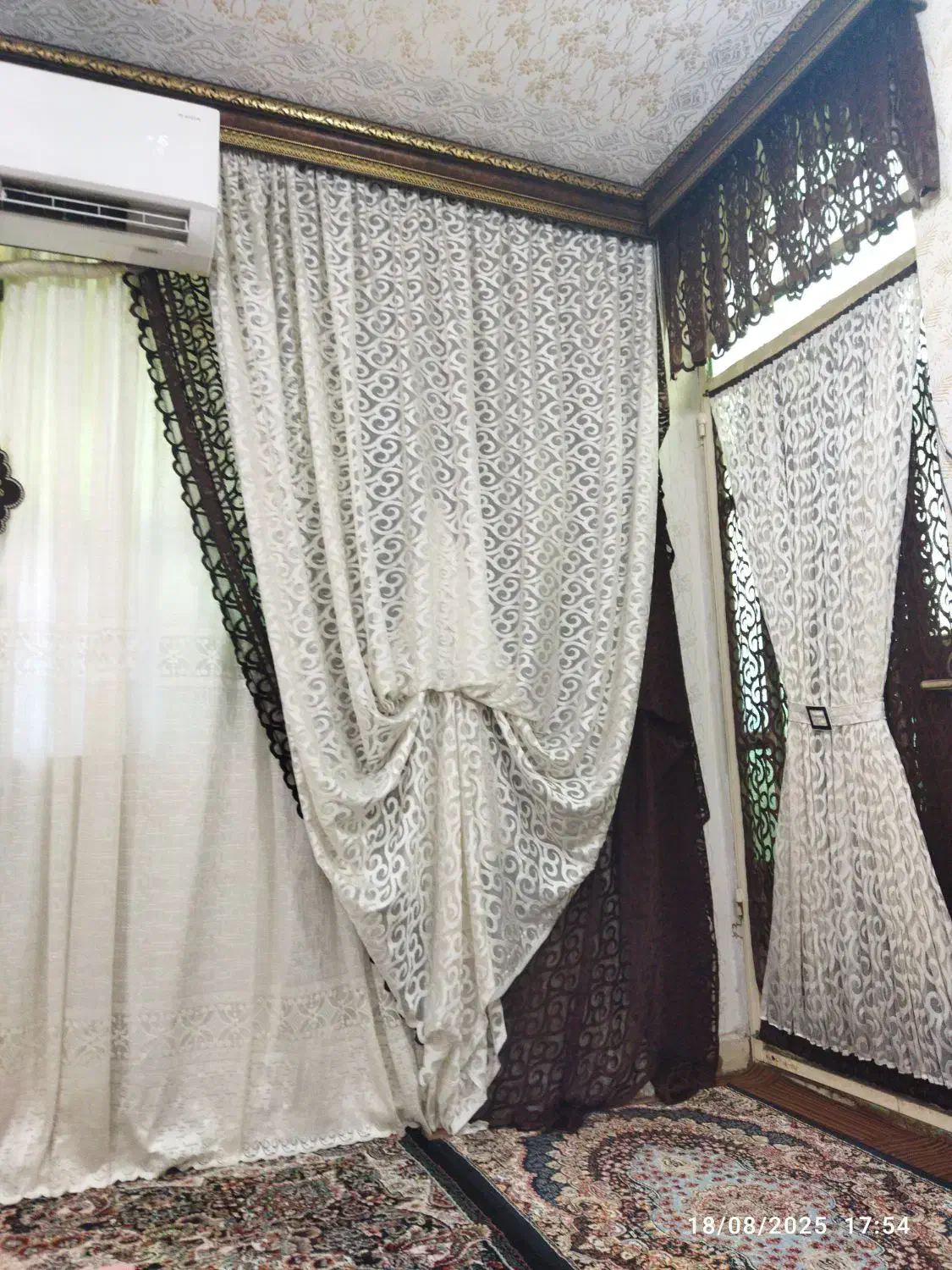 پرده عرض ۴ متر،۴ لایه|پرده، رانر، رومیزی|اهواز, کوی رمضان|دیوار