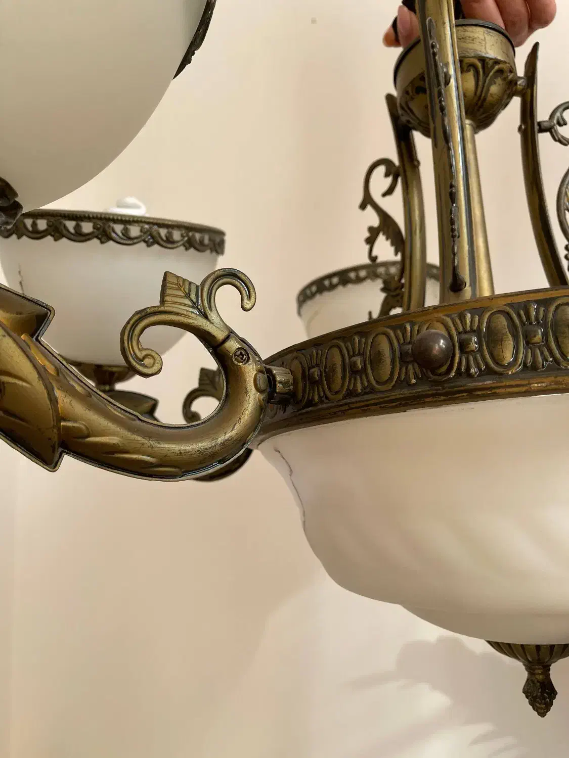 لوستر 6 شاخه طرح برنجی|لوستر و چراغ آویز|رودسر, |دیوار