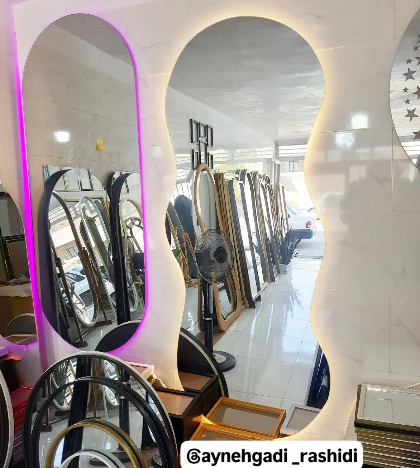 انواع آینه در ابعاد و طرح های متفاوت|آینه|همدان, |دیوار