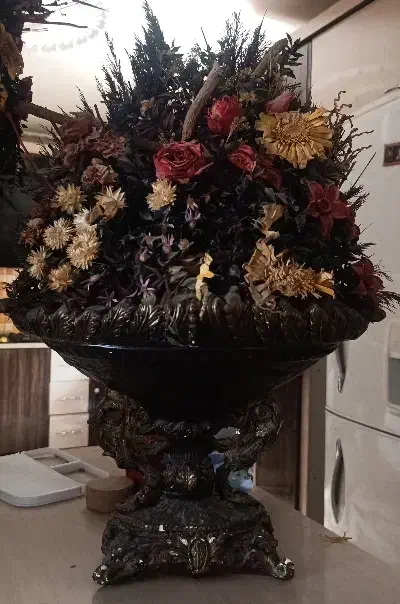 گلدان گل خشک|گل مصنوعی|بم, |دیوار