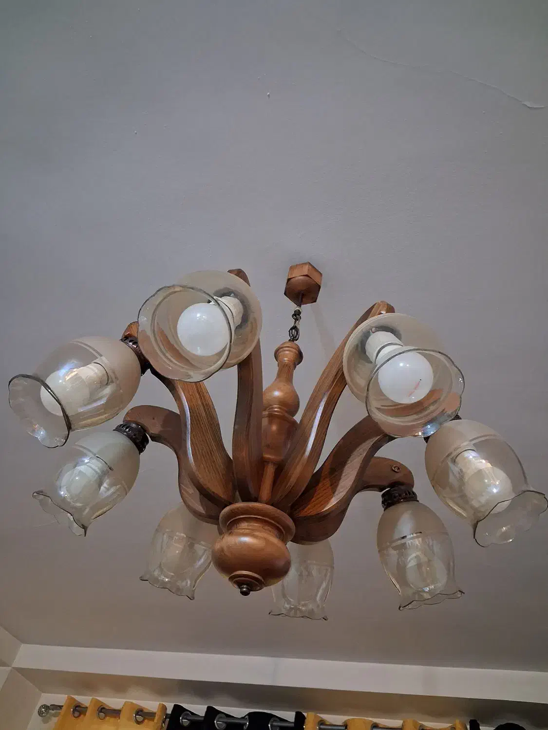 لوستر چوبی|لوستر و چراغ آویز|تهران, هفت چنار|دیوار