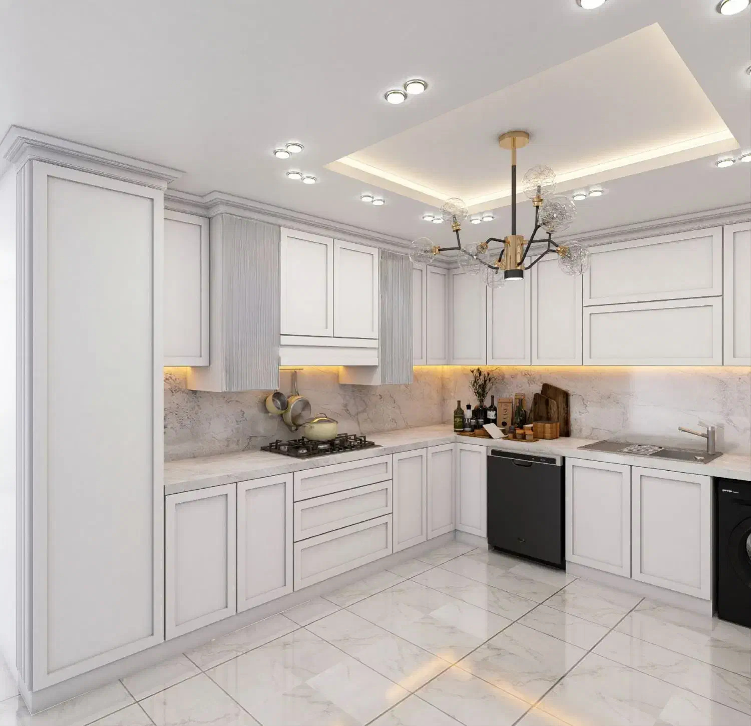 کابینت در حد نو دست دوم ممبران نئوکلاسیک رنگ طوسی|مصالح و تجهیزات ساختمان|تهران, چیتگر شمالی|دیوار