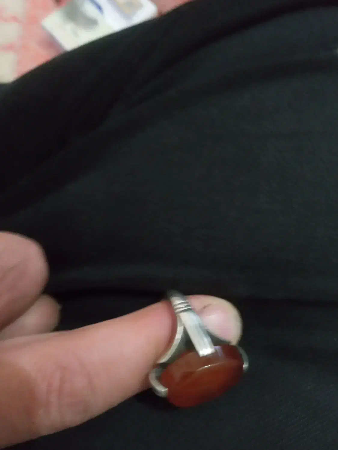 انگشتریمنی روسنگش صلوات حکاکی شده|جواهرات|زنجان, |دیوار