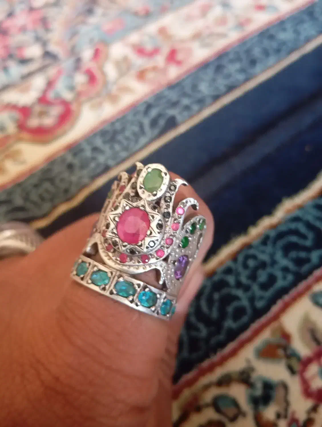 انگشتر نقره|کلکسیون اشیاء عتیقه|کرمان, |دیوار