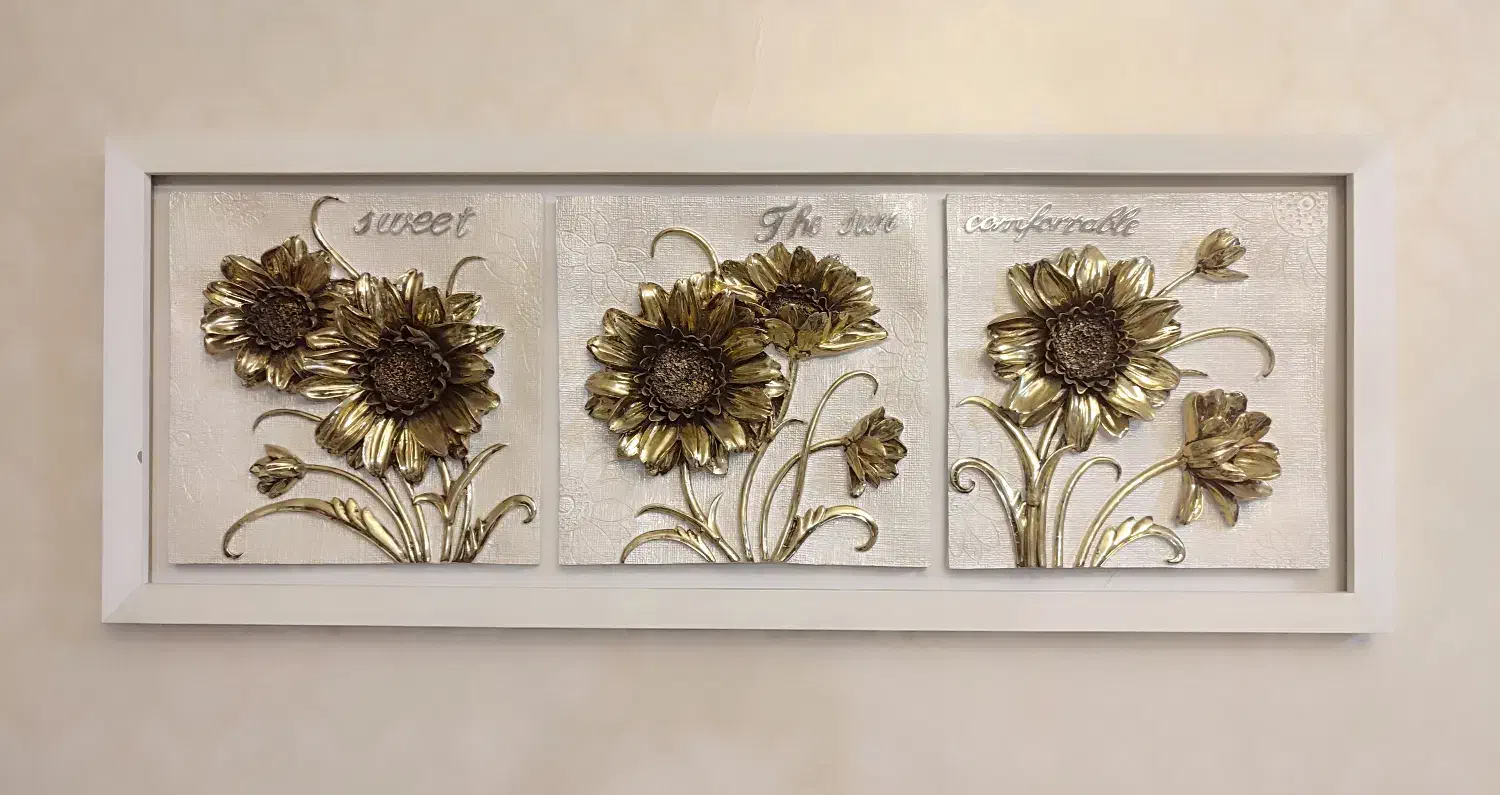 تابلو برجسته گل آفتابگردان|تابلو، نقاشی، عکس|تهران, چیذر|دیوار