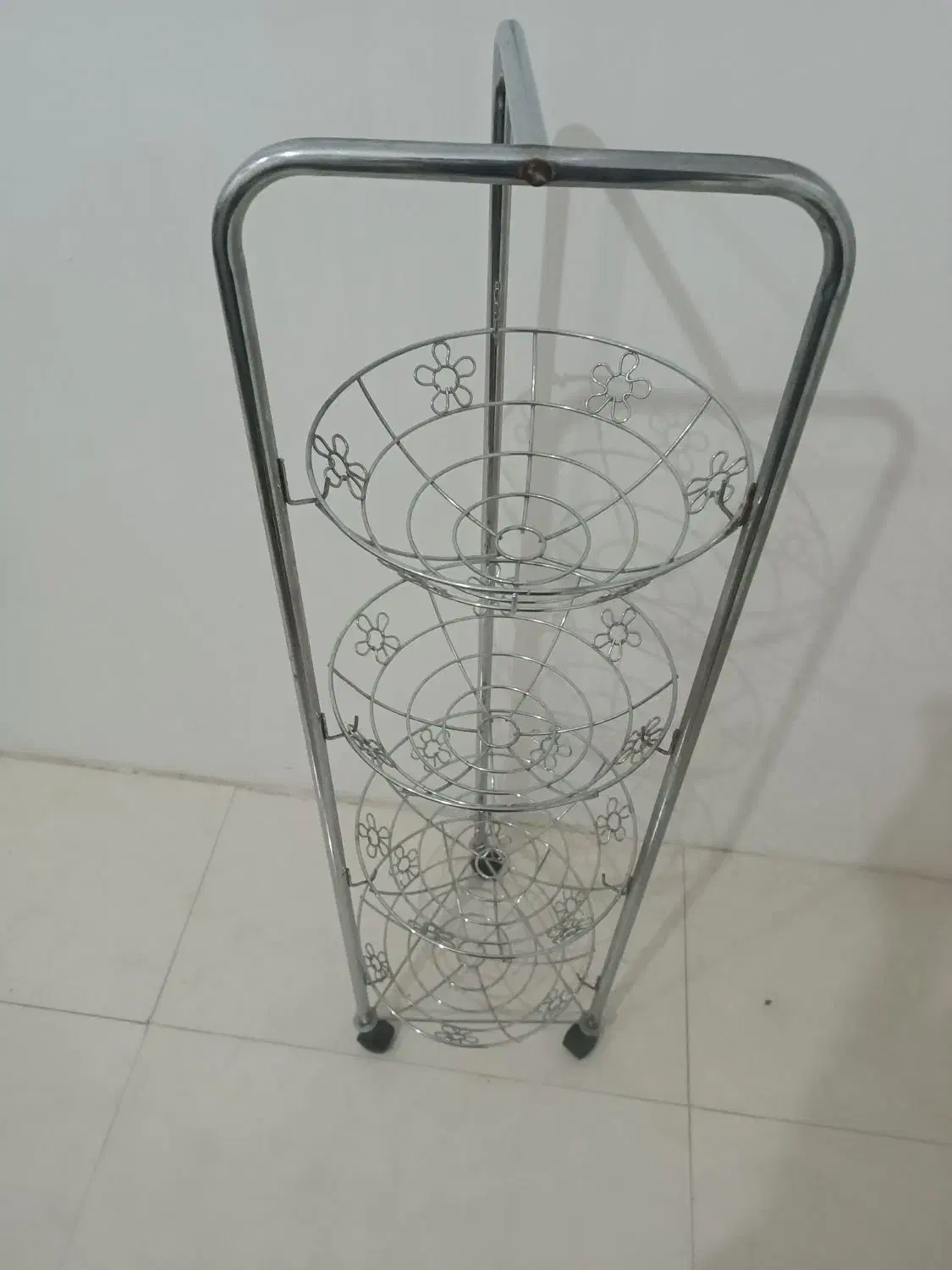 سبد سیب زمینی پیاز استیل اصل چهار طبقه|آب‌چکان و نظم‌دهنده ظروف|مشهد, انقلاب|دیوار