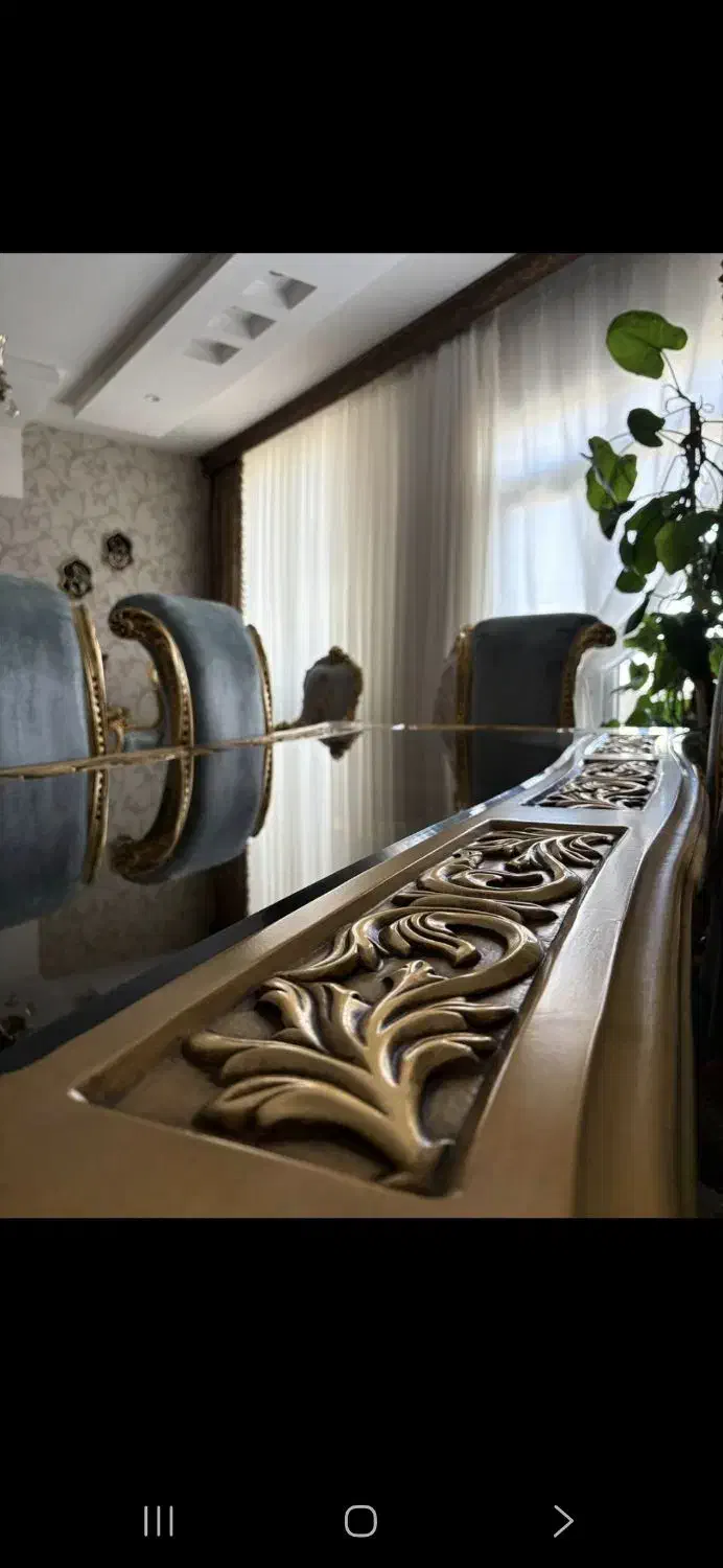 میز نهارخوری 8 نفره سلطنتی ورق طلا|میز و صندلی غذاخوری|مشهد, نیروی هوایی|دیوار