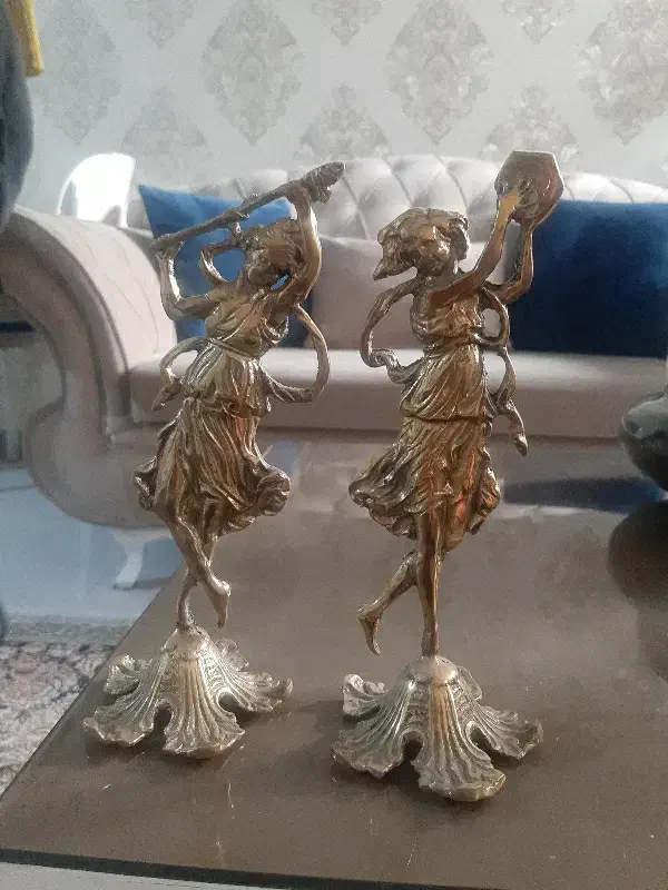 ۲ عدد مجسمه برنز زنان رقصنده|مجسمه، تندیس، ماکت|تهران, امام زاده عبدالله|دیوار